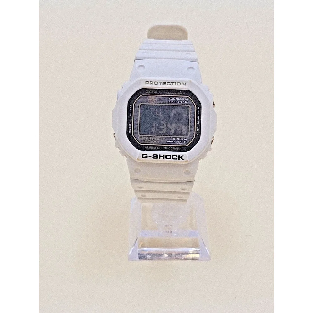 Casio G-Shock DW-5625B 25th Anniversary Mens Watch White Gold Resin Stainless